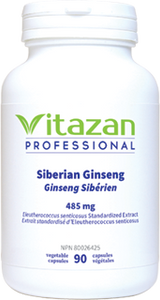 Siberian Ginseng 485mg, 90 Veg Caps, Vitazan