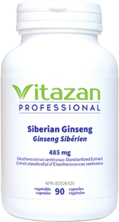 Siberian Ginseng 485mg, 90 Veg Caps, Vitazan