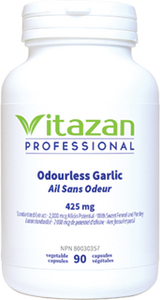 Odourless Garlic 425mg. 90veg caps, Vitazan