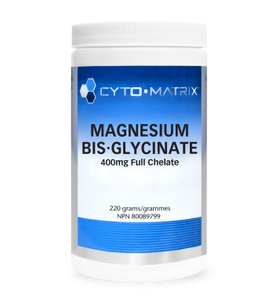 Magnesium Bis-Glycinate 400mg Full Chelate, 220 g Powder, Cytomatrix