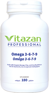 Omega 3-6-7-9, 180 Softgels, Vitazan