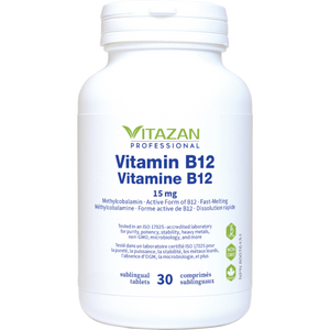 Vitamin B12 Methylcobalamin, 30  Sublingual Tabs, Vitazan