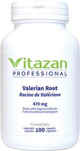 Valerian Root (Organic) 470mg, 100 Veg Caps, Vitazan